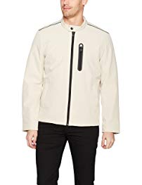 Perry Ellis Men's Moto Collar Poly Stretch Jacket With Fill