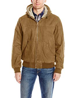 Bass GH Men’s Heavy Cotton Canvas Hoody Bomber with Sherpa Lined Body and Hood Review