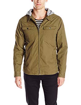 Brixton Men's Canton Removable Hood Utility Water Resistant Standard Fit Jacket