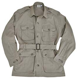 Safari Jacket for Men-Khaki-Large