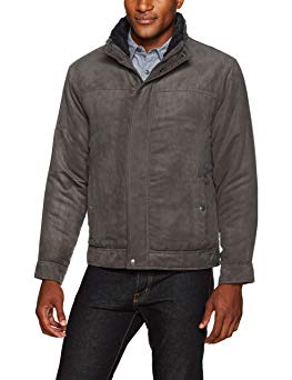 Weatherproof Garment Co. Men's Micro Suede Open Bottom Jacket With Faux Fur Collar