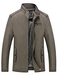 Springrain Men’s Casual Slim Fit Stand Collar Cotton Jackets Review