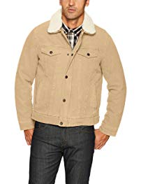 Levi's Men's Cotton Canvas Tucker Jacket with Sherpa Collar