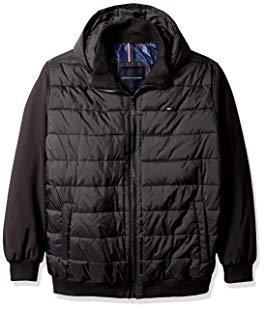 Tommy Hilfiger Men's Big and Tall Nylon Puffer Bomber Jacket