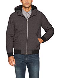 Levi's Men's Soft Shell Sherpa Lined Hooded Bomber Jacket